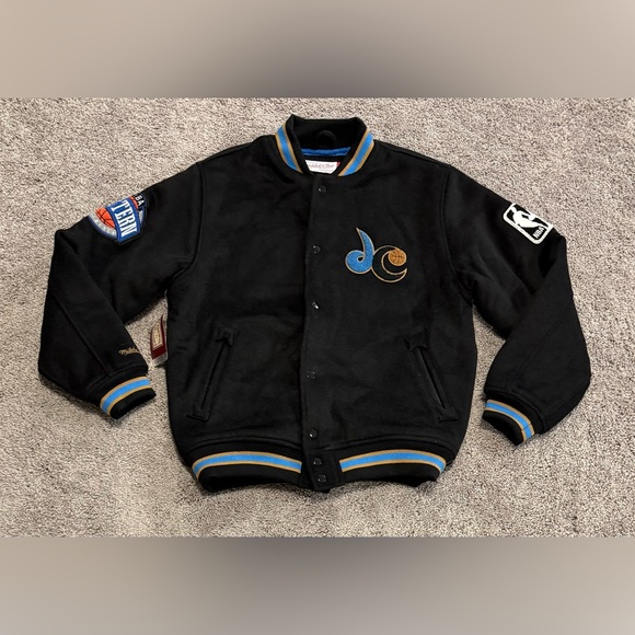Washington Wizards Mitchell & Ness Varsity Jacket Throwback Vintage Black Mens M